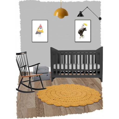 Tapis chambre enfant crochet alma Blanc+Bleu+Ecru+Gris+Jaune+Lin+Rose 27 - vertbaudet enfant 
