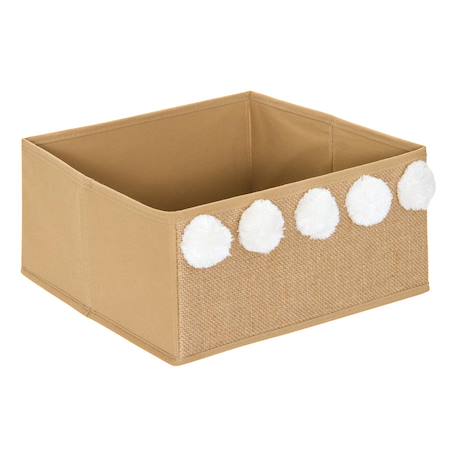 Boîte de rangement pliable - yuki Beige+Blanc 1 - vertbaudet enfant 