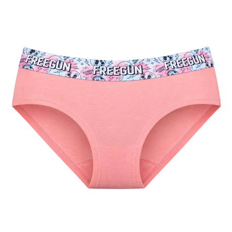 Lot  3 culottes  en coton uni et ceinture imprimée Noir/rose/bleu/jaune 2 - vertbaudet enfant 