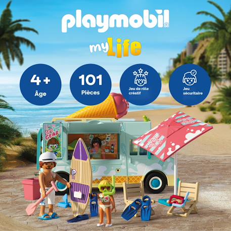 Camion de glaces avec surf shop playmobil Multicolour 2 - vertbaudet enfant 