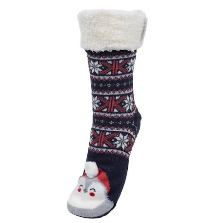 Chaussettes d'intérieur Jacquard marine 1 - vertbaudet enfant 