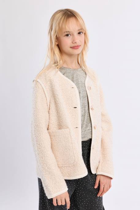 Veste texturée, à boutons Offwhite 5 - vertbaudet enfant 