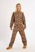 Pull en maille, imprimé animalier - fille Camel+Dark grey 3 - vertbaudet enfant 