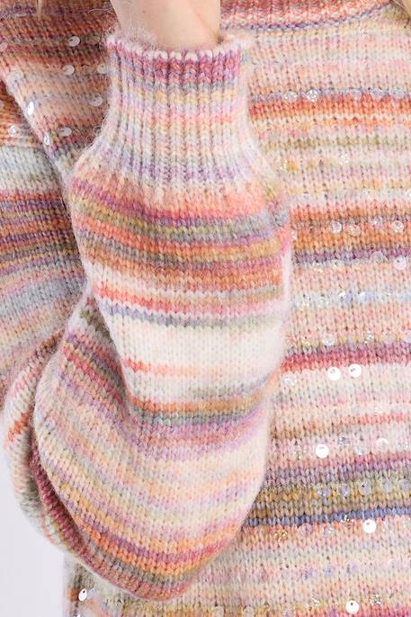 Pull en maille tie-dye - fille Rose 2 - vertbaudet enfant 