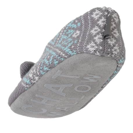 Chaussettes d'intérieur maille jacquard, picots antidérapants Jacquard gris 5 - vertbaudet enfant 