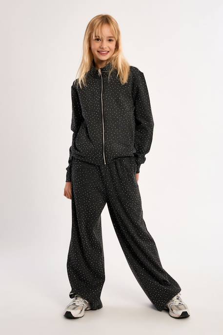Pantalon jogger à pois Dark grey 3 - vertbaudet enfant 