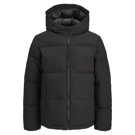 Doudoune à capuche garçon surface Gris+Noir 7 - vertbaudet enfant 