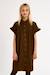 Robe chemise à fronces Chocolate 1 - vertbaudet enfant 