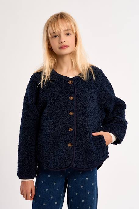 Veste texturée à boutons Navy blue 2 - vertbaudet enfant 