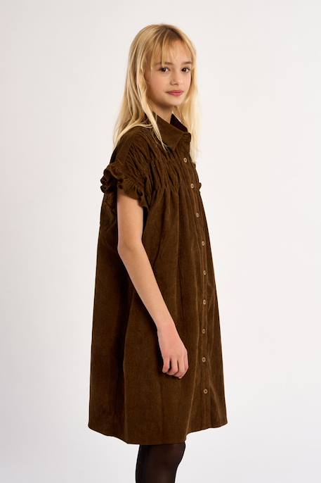 Robe chemise à fronces Chocolate 5 - vertbaudet enfant 