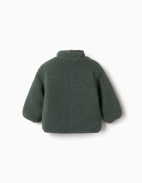 Doudoune réversible avec sherpa Vert foncé 4 - vertbaudet enfant 