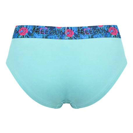 Lot  3 culottes  en coton uni et ceinture imprimée Beige/turquoise/noir/rose 6 - vertbaudet enfant 