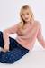Pull duveteux, cœur brodé Old pink 1 - vertbaudet enfant 