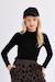 Top manches longues col montant Noir+Offwhite 1 - vertbaudet enfant 