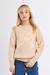 Pull en maille, motif nœud - fille Beige+Khaki 4 - vertbaudet enfant 