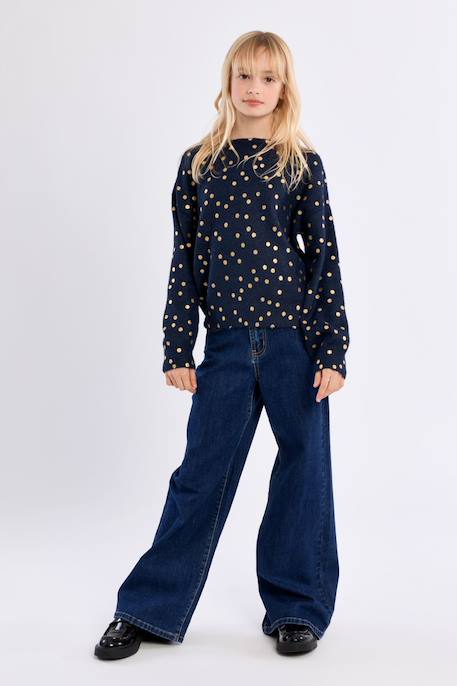 Pull en maille, imprimé pois Navy blue 4 - vertbaudet enfant 