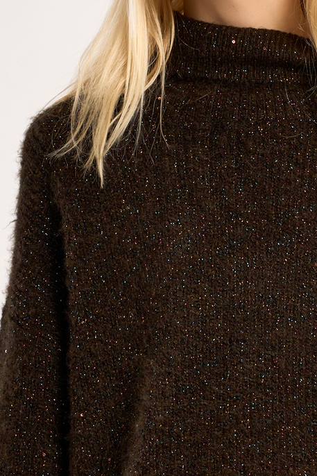 Pull en maille col roulé Chocolate 2 - vertbaudet enfant 