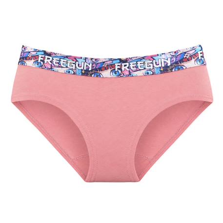 Lot  3 culottes  en coton uni et ceinture imprimée Noir/rose/bleu/jaune 5 - vertbaudet enfant 