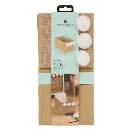 Boîte de rangement pliable - yuki Beige+Blanc 2 - vertbaudet enfant 