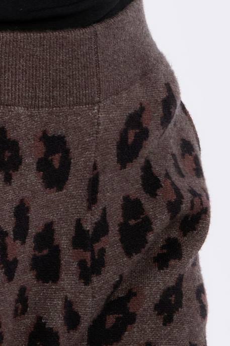 Pantalon en maille, imprimé animalier Dark grey 2 - vertbaudet enfant 