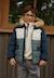 Doudoune enfant imperméable doublée sherpa avec capuche noah Bleu 1 - vertbaudet enfant 