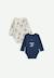 Lot de 2 bodies bébé manches longues mathéo Bleu 1 - vertbaudet enfant 