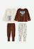 Lot de 2 pyjamas bébé 2 pièces en velours à pieds retroussables mathéo Marron 1 - vertbaudet enfant 