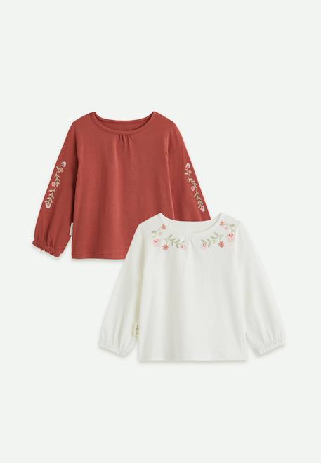 Lot de 2 t-shirts enfant manches longues harmony Rose 1 - vertbaudet enfant 