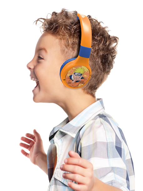 Casque 2 en 1 naruto bluetooth et filaire avec limitation de son ORANGE 5 - vertbaudet enfant 