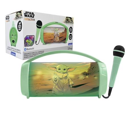 Enceinte bluetooth® sans-fil lumineuse avec micro star wars VERT 1 - vertbaudet enfant 
