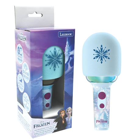 Karaoke microphone bluetooth/sans fil la reine des neiges avec effets sonores et lumineux BLEU 1 - vertbaudet enfant 