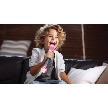 Microphone barbie avec tube lumineux et enceinte ROSE 6 - vertbaudet enfant 
