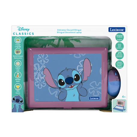 Ordinateur portable éducatif bilingue Stitch (en/fr) 170 activités , Jeux, Musique ROSE 6 - vertbaudet enfant 