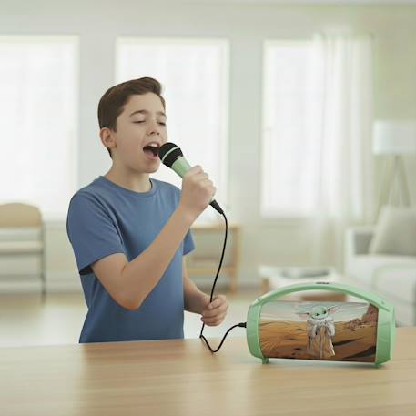 Enceinte bluetooth® sans-fil lumineuse avec micro star wars VERT 3 - vertbaudet enfant 