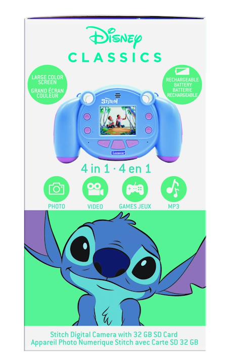 Appareil photo numérique HD Stitch - fonction photo, vidéo, audio, jeux, carte SD 32Go incluse BLEU 5 - vertbaudet enfant 