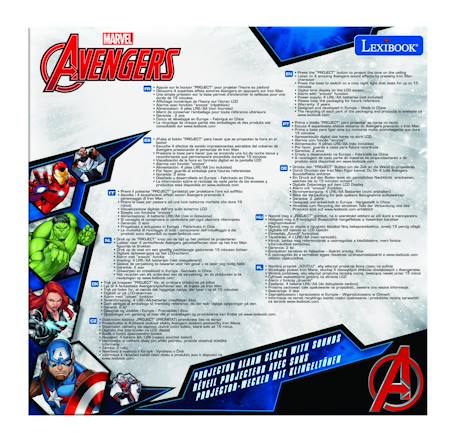Réveil projecteur avengers avec iron man en 3d ROUGE 6 - vertbaudet enfant 