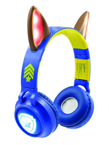 Casque lumineux pliable bluetooth et filaire chase de la pat' patroulle avec limitation du volume BLEU 2 - vertbaudet enfant 