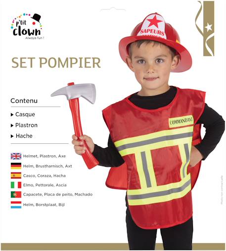 Set de déguisement enfant pompier avec gilet Rouge 2 - vertbaudet enfant 