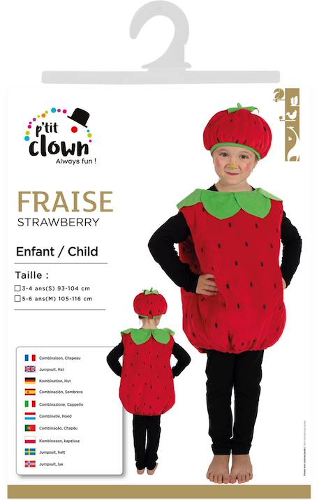 Déguisement enfant fraise Rouge 2 - vertbaudet enfant 