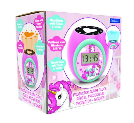 Réveil projecteur Licorne avec Fonction Alarme, veilleuse avec minuterie ROSE 5 - vertbaudet enfant 