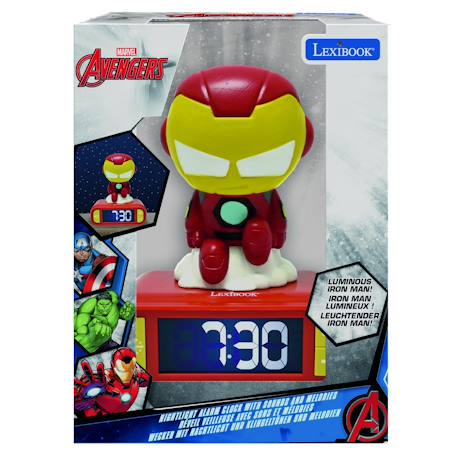 Réveil avec veilleuse iron man en 3d ROUGE 3 - vertbaudet enfant 