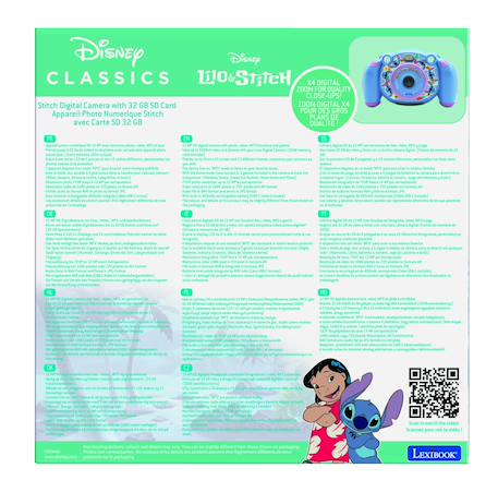 Appareil photo numérique HD Stitch - fonction photo, vidéo, audio, jeux, carte SD 32Go incluse BLEU 4 - vertbaudet enfant 