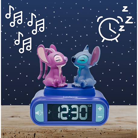 Réveil - veilleuse stitch & angel avec effets sonores BLEU 2 - vertbaudet enfant 