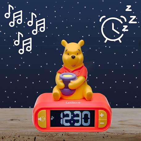 Réveil digital avec veilleuse winnie et effets sonores ROUGE 2 - vertbaudet enfant 