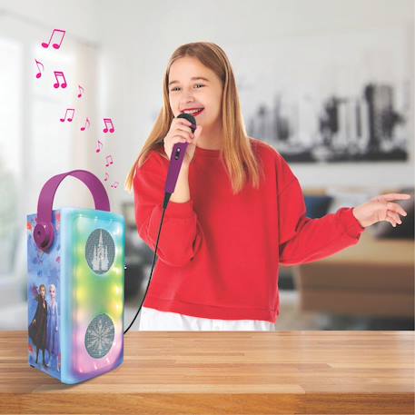 Puissante enceinte bluetooth  lumineuse la reine des neiges avec micro BLEU 5 - vertbaudet enfant 