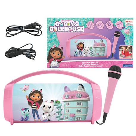 Enceinte bluetooth lumineuse avec micro gabby et la maison magique ROSE 2 - vertbaudet enfant 