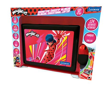 Ordinateur portable éducatif bilingue miraculous (fr/en) ROUGE 3 - vertbaudet enfant 