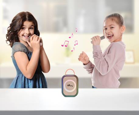Karaoke bluetooth rose avec 2 micros sans fil ROSE 4 - vertbaudet enfant 