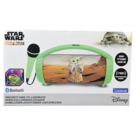 Enceinte bluetooth® sans-fil lumineuse avec micro star wars VERT 5 - vertbaudet enfant 