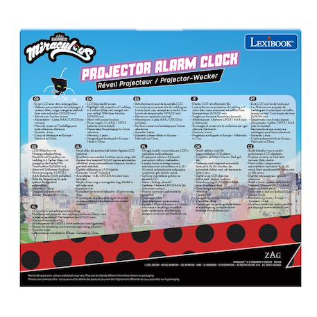 Réveil projecteur miraculous ROUGE 2 - vertbaudet enfant 